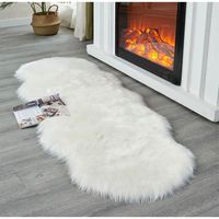 Alfombras Curvas Pelo De Oveja 180X60 - Blanco