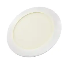 GENERICO - Plafón Foco Led Panel Redondo Sobrepuesto Luz Cálida 12W