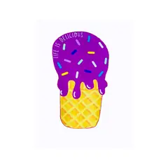 GENERICO - TOALLAS DE PLAYA MICROFIBRA FORMA HELADO 150 CMSX75 CMS