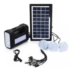 GENERICO - Kit Solar De Camping Luz Emergencia Usb 3 ampolletas