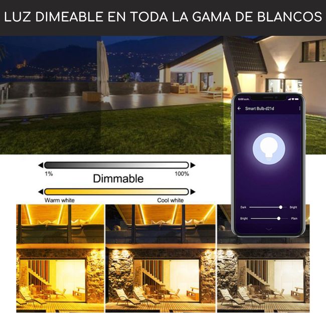 D MOTICA - Foco Proyector Wifi Inteligente 220v 50w Blancos y color Rgb