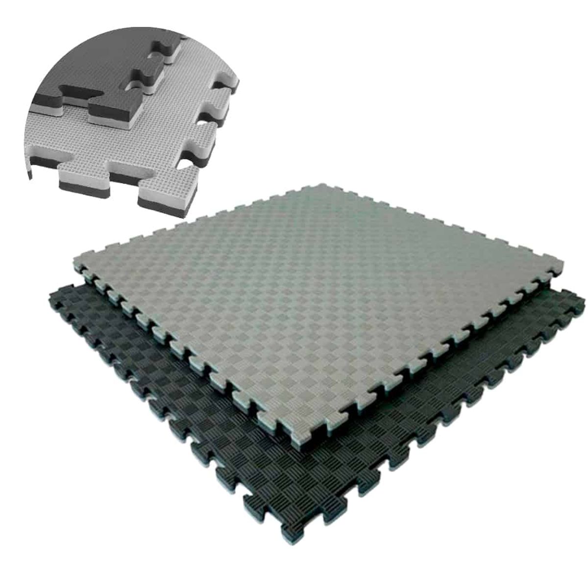 SCORE FIT - Tatami 100 cm x 100 cm x 3 cm Gris/Negro