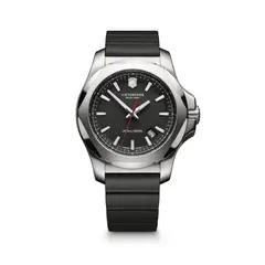VICTORINOX - Reloj INOX correa caucho Negro