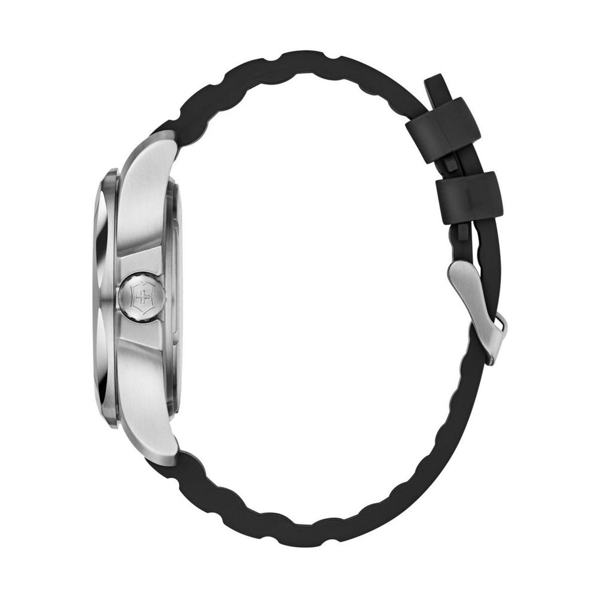 VICTORINOX - Reloj INOX correa caucho Negro Victorinox