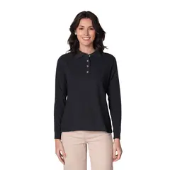 INDUSBORD - Polera Piqué Manga Larga Premium Textura Suave Mujer Uv50 Certificada