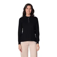 INDUSBORD - Polera Piqué Manga Larga Premium Textura Suave Mujer Uv50 Certificada