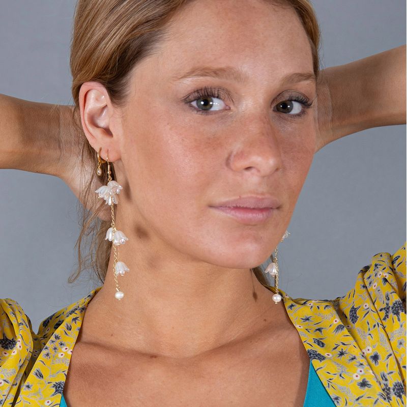 MARIA PASKARO - Aros Cala Flores Blancas Dorado Maria Paskaro MARIA PASKARO