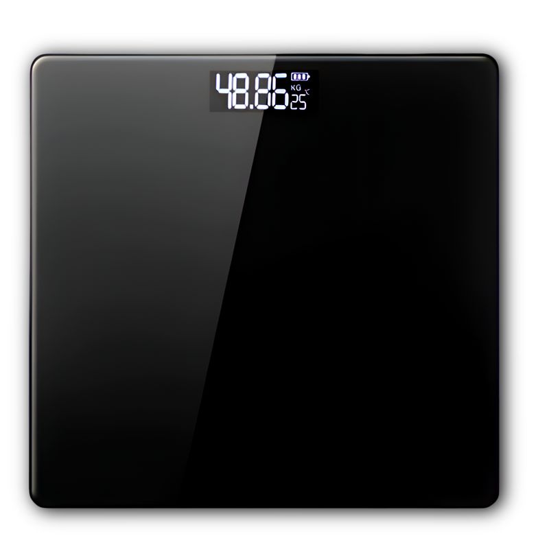 DBLUE - Bascula Digital de Vidrio Templado 180KG Max Black WS39BK - Negro