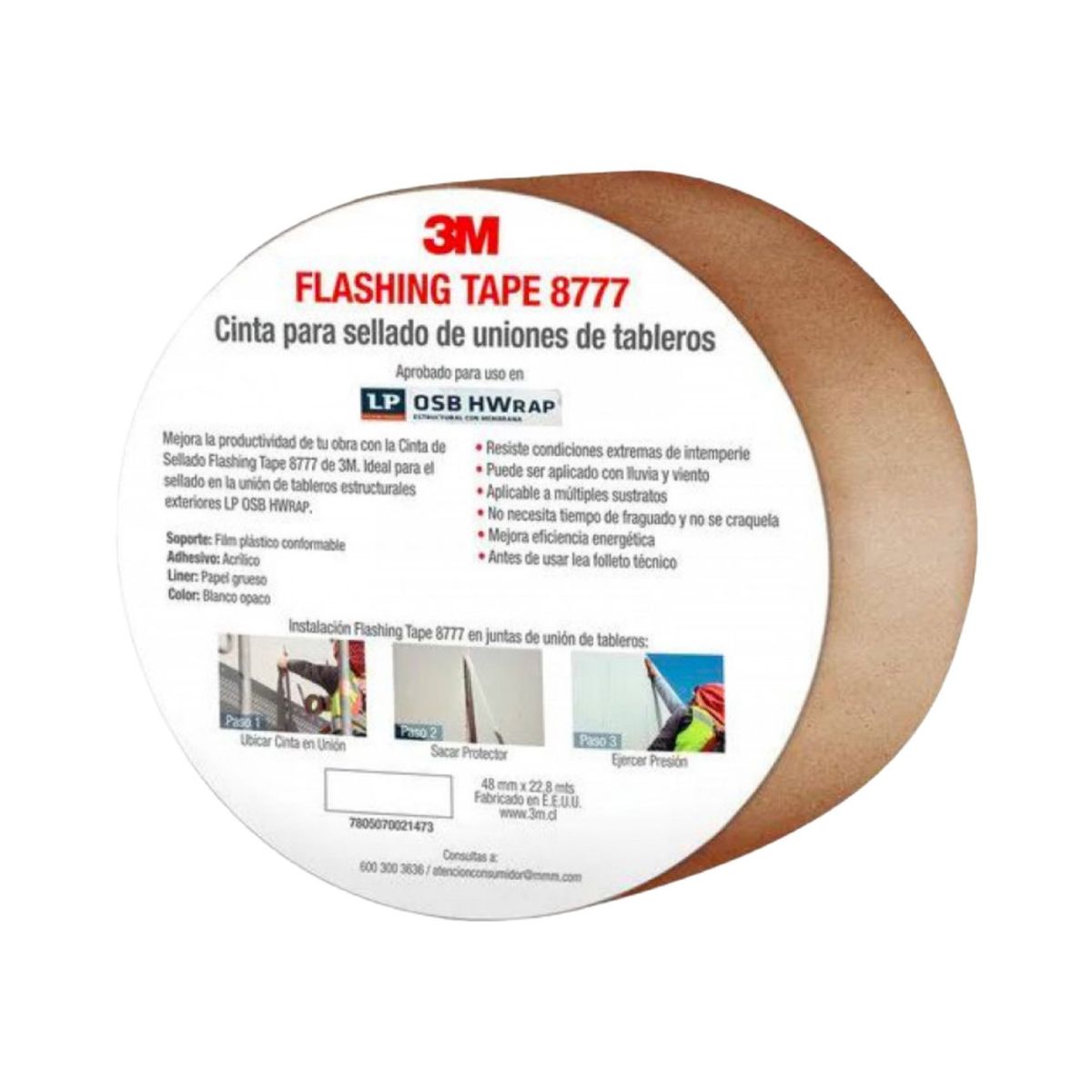 3M - Cinta Sello Para Osb Y Uso General 8777 3m