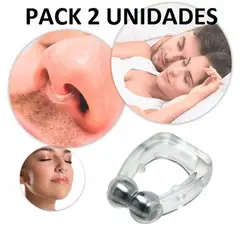 GENERICO - Pack 2 Clip Anti Ronquido Con Iman Deje De Roncar Biomagnetico