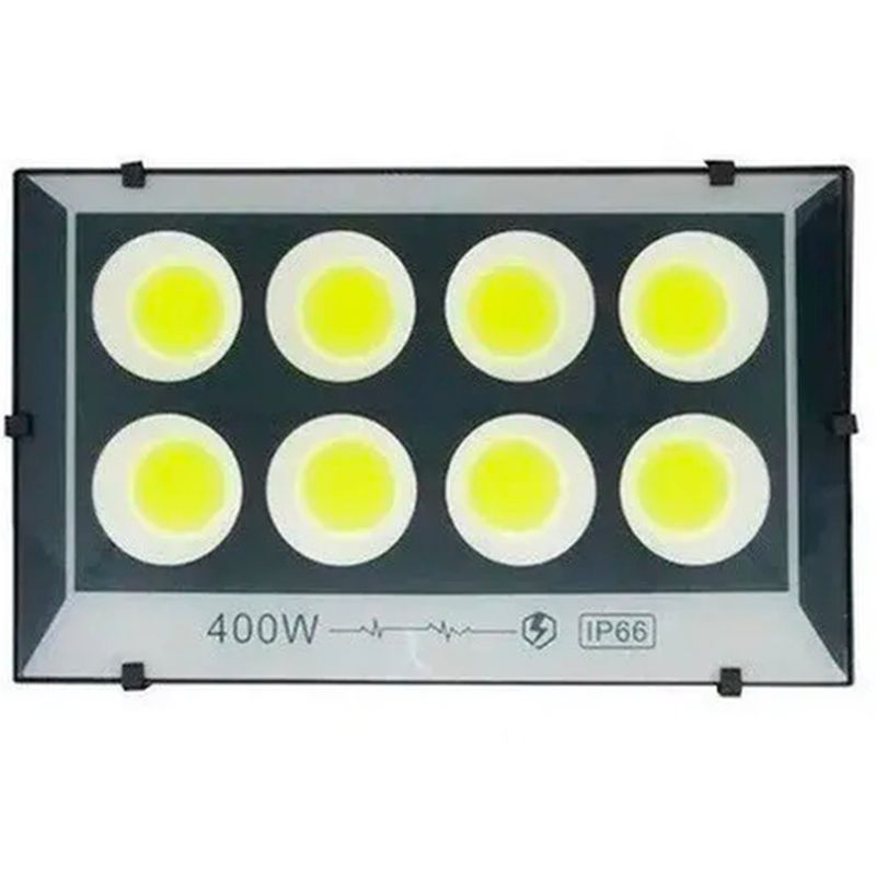 GENERICO - Foco 400w Resististe A La Lluvia Led Blanco Frio Con Soporte