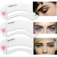 GENERICO - Plantilla Cejas Depilación Maquillaje 3 Estilos Diferentes