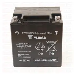 YUASA - YIX30L-BS - 30 Ah Batería de moto - Larga duración - Tecnologia AGM