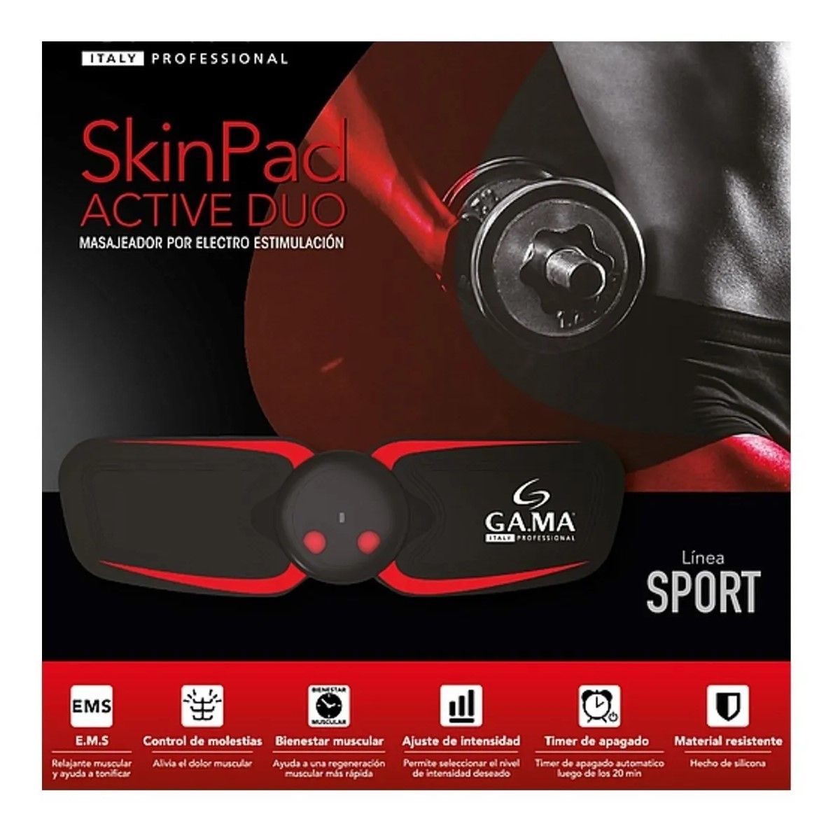 GAMA - Electroestimulador Corporal Skinpad Ems Active Duo