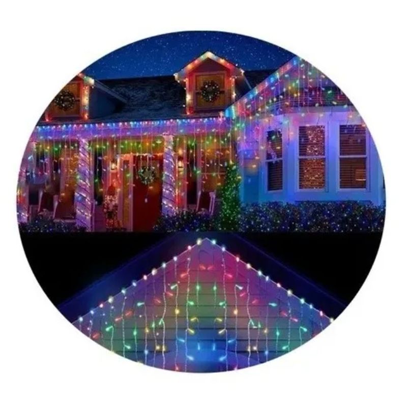 GENERICO - Luces Navidad Boda Cascada 12 Mts 500 Led Azul