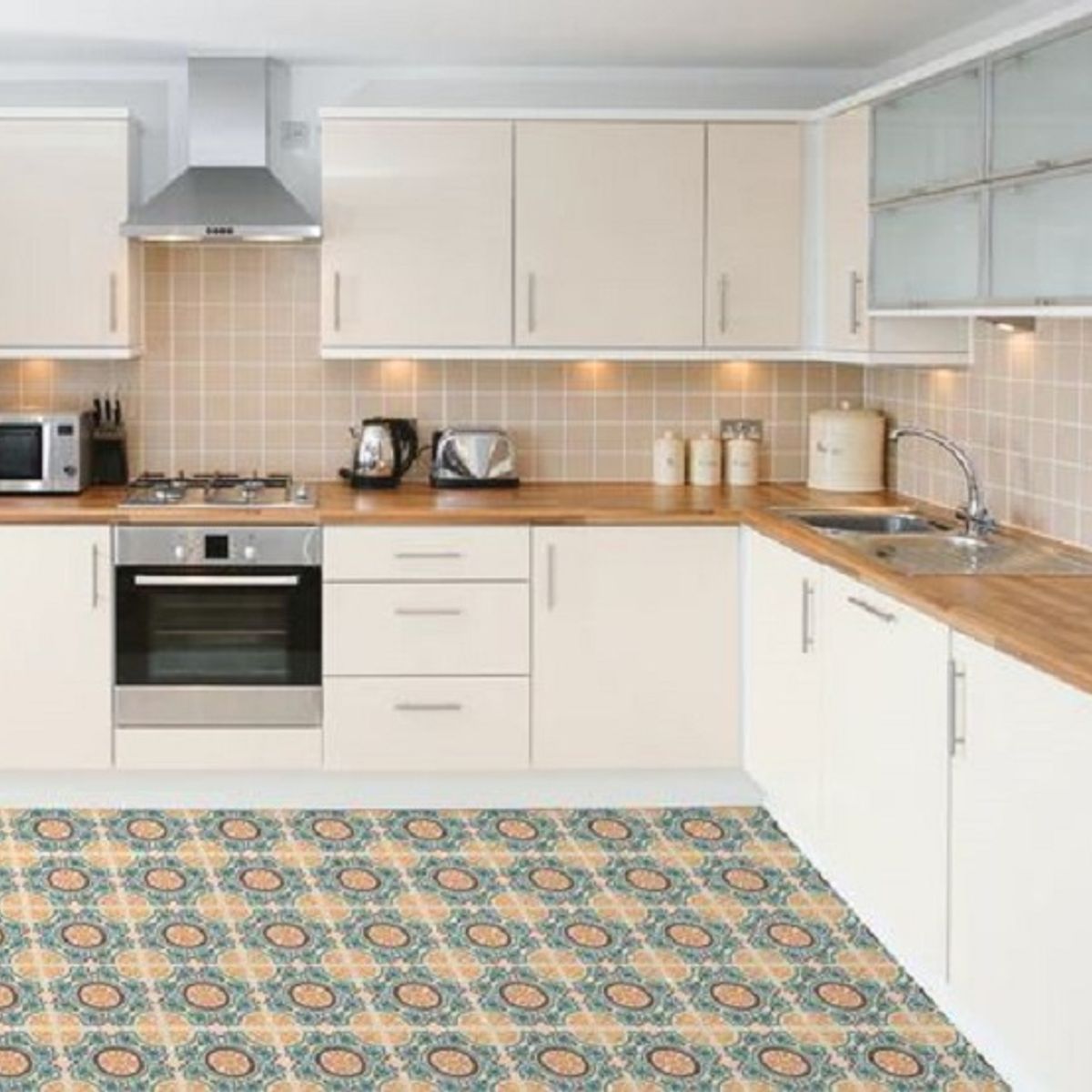 DEKOFIX - Baldosas 20x20 autoadhesivas para pisos modelo DUBAI