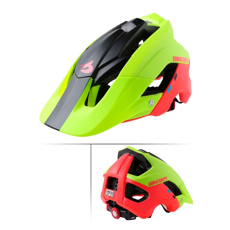 DEFENSOR FOREVER - Casco adulto de bicicleta verde naranjo