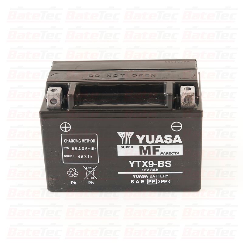 YUASA - Yuasa YTX9-BS - 8 Ah Batería de moto - Larga duración - Tecnologia AGM