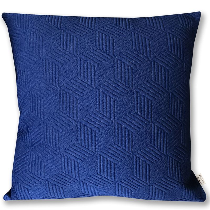 LIVING MARKET - Cojín Azul Diseño Relieve