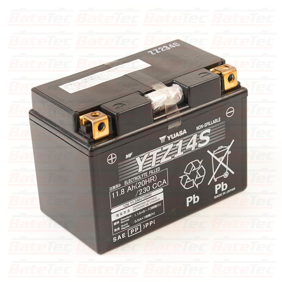 YUASA - Yuasa YTZ14S - 11,2 Ah Batería de moto - Larga duración - Tecnologia AGM