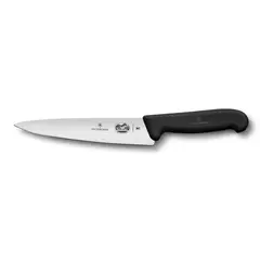 VICTORINOX - Cuchillo para trinchar Fibrox color Negro. Hoja 19 cm.