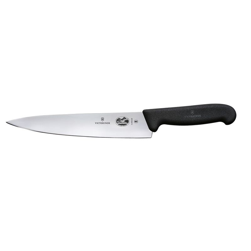 VICTORINOX - Cuchillo para trinchar Fibrox color Negro. Hoja 22 cm. Victorinox