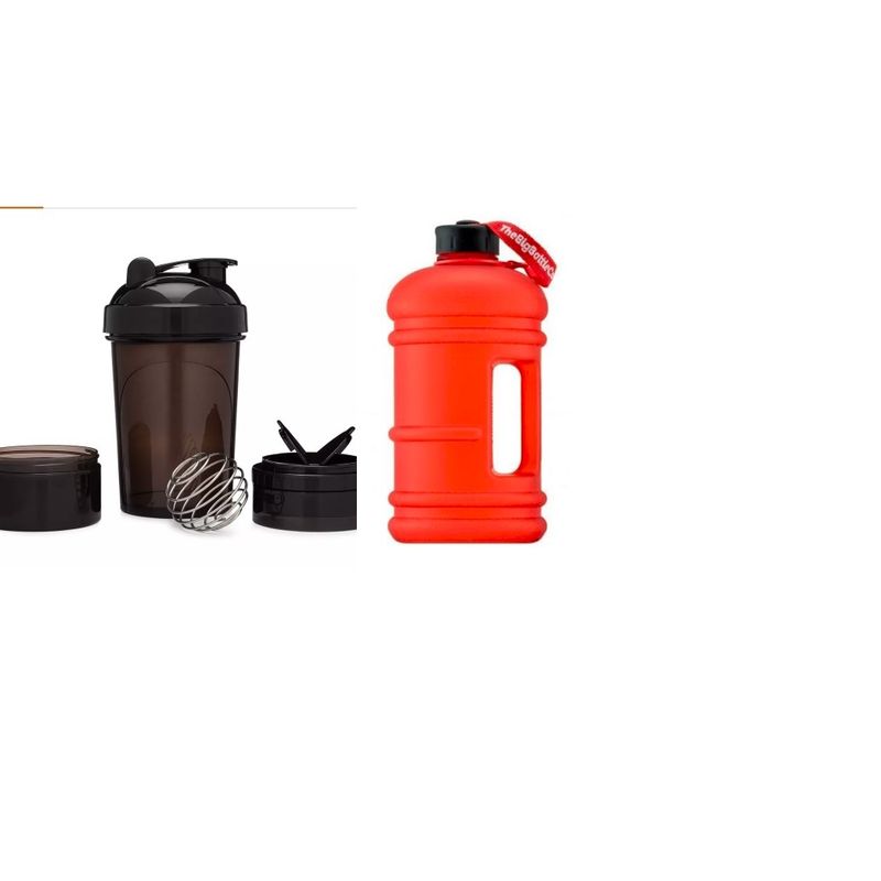 GENERICO - Botella agua 2.2 litros + Shaker mezclador de Proteina_