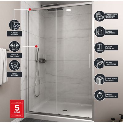 Imagen 2 del producto Mampara PREMIUM corredera frontal 180X190 cm