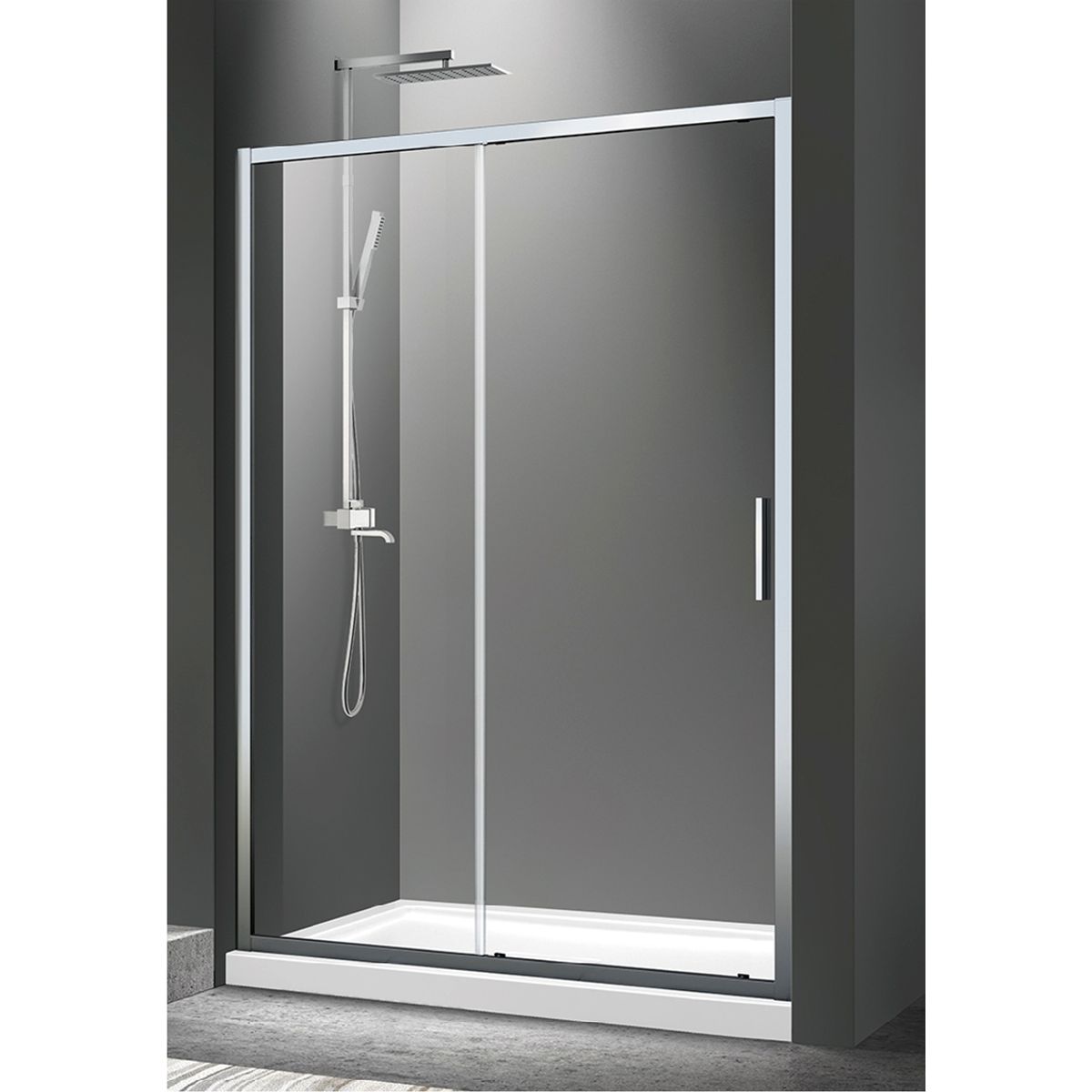 DUSCHY - Mampara PREMIUM corredera frontal 110x190 cm