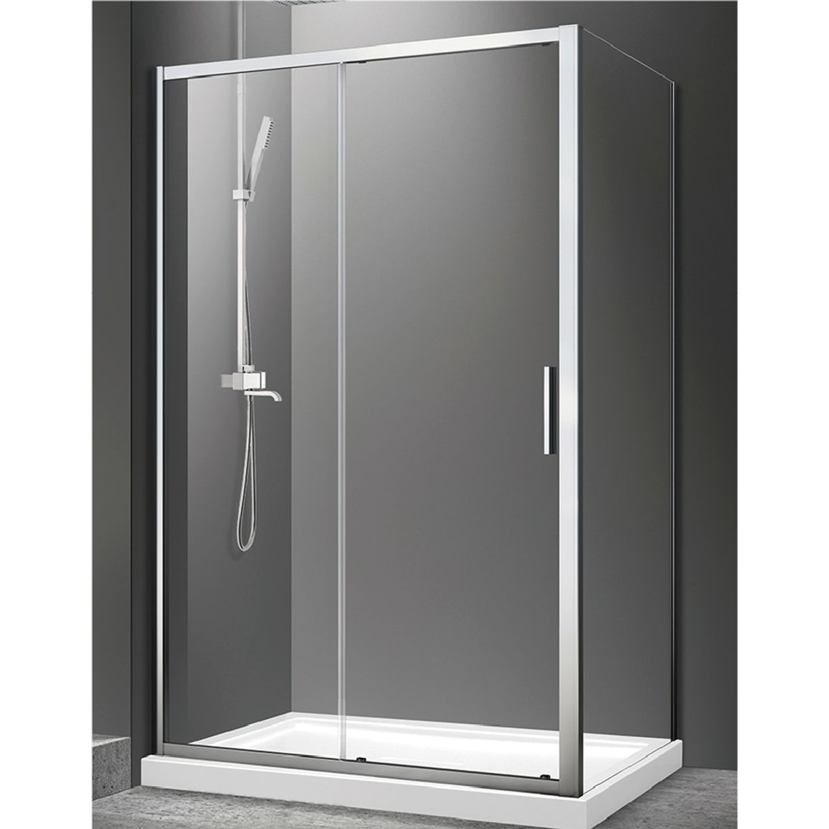 DUSCHY - MAMPARA SIDE PANEL CORREDERA 800X1900 6mm EASY CLEAN