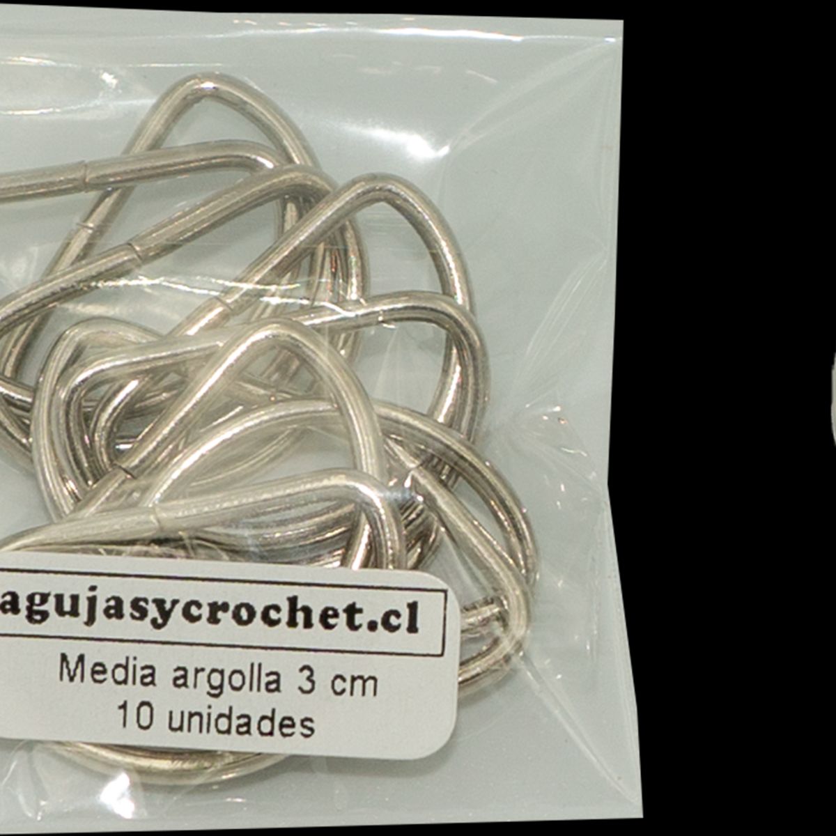 GENERICO - Medialunas (media argolla) 3.4cm, 10 unidades