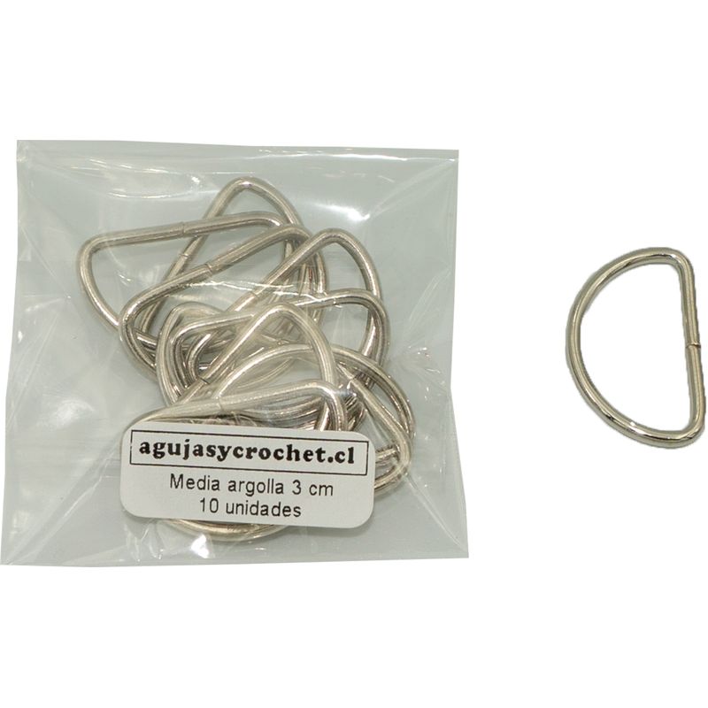 GENERICO - Medialunas (media argolla) 3.4cm, 10 unidades