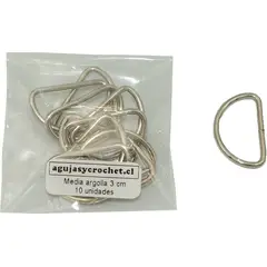 GENERICO - Medialunas (media argolla) 3.4cm, 10 unidades