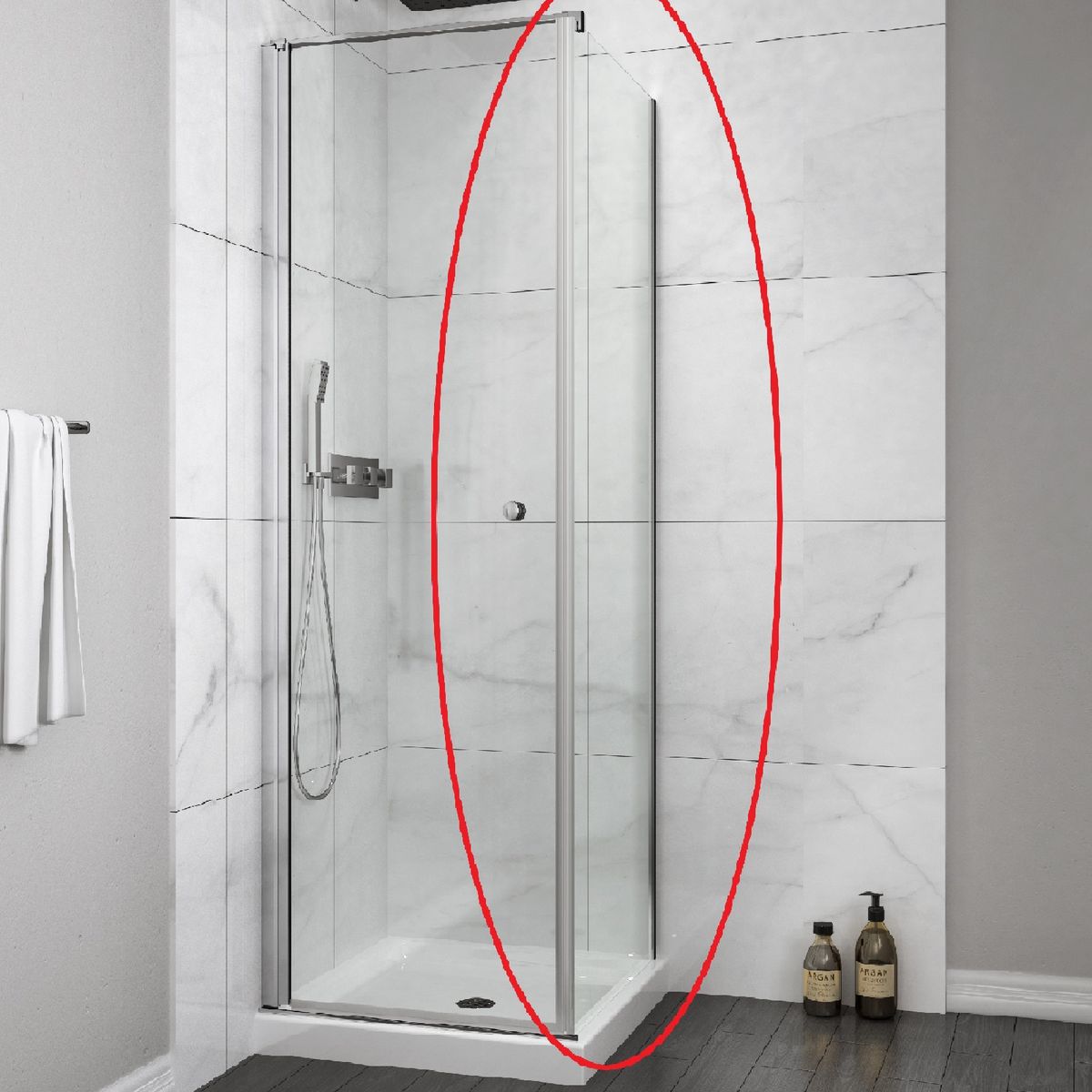 DUSCHY - MAMPARA FIJA SIDE PANEL PARA PUERTAS ABATIBLE Y PLEGABLE 70 CM