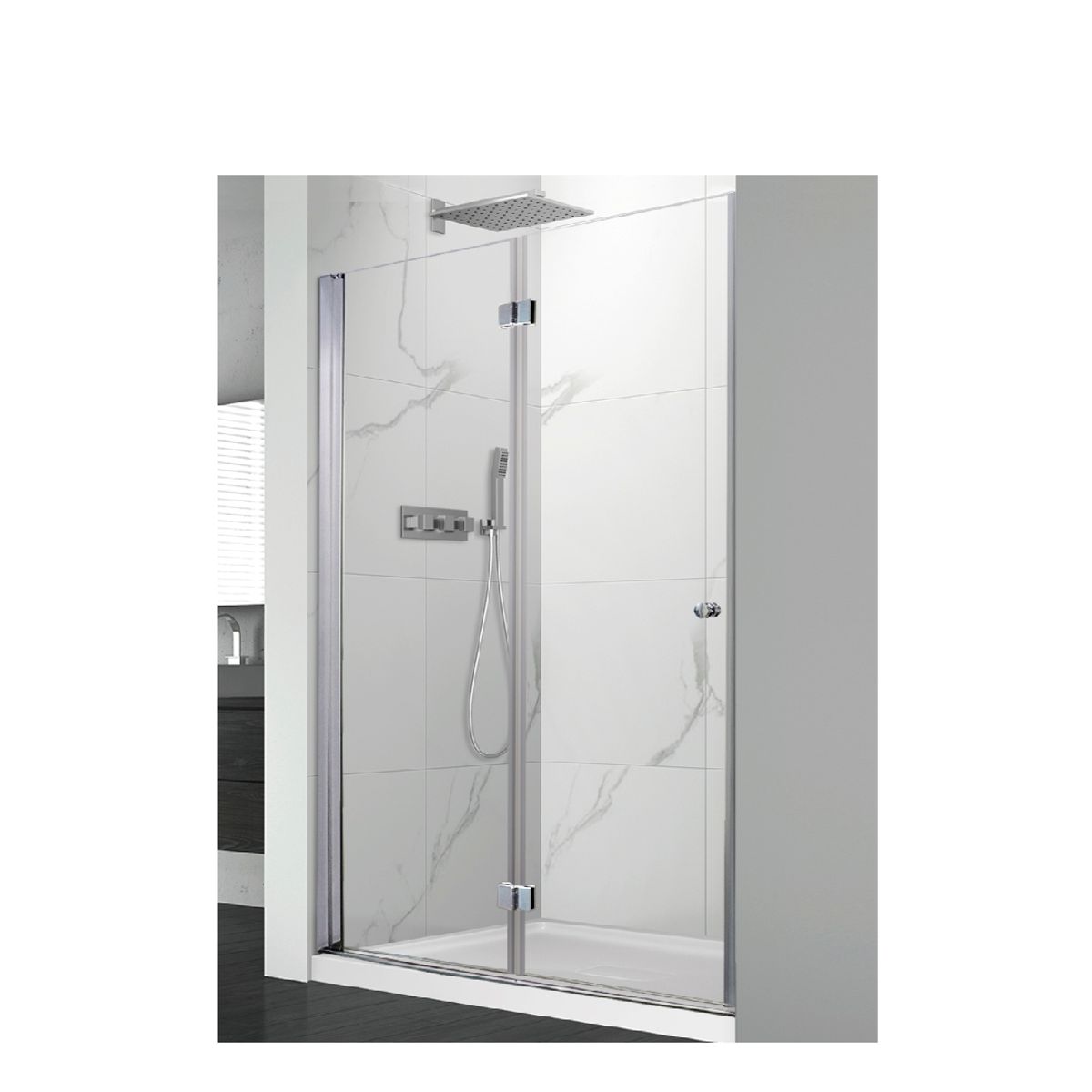 DUSCHY - MAMPARA PUERTA PLEGABLE 800X1900 6mm EASY CLEAN