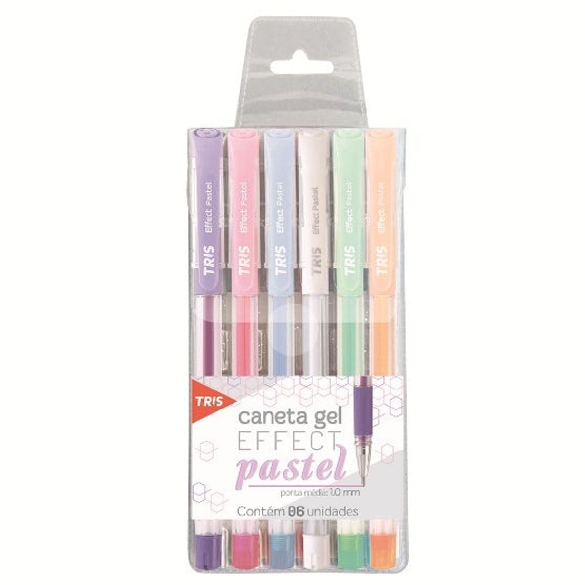 TRIS - Set 6 lápices gel colores pastel
