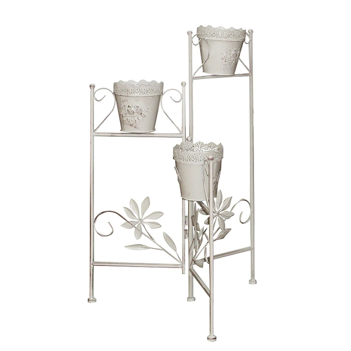 MSA MUEBLES SANTA ANA - PLANTERO PROVENZAL 3 VASIJAS (45 x 45 x 78 cm)