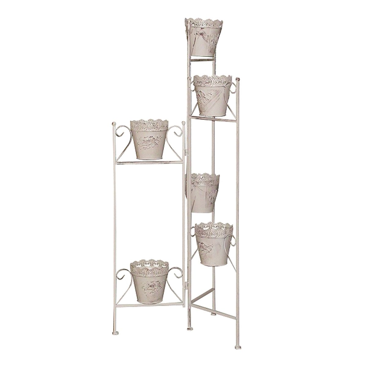 MSA MUEBLES SANTA ANA - PLANTERO PROVENZAL 6 VASIJAS (45 x 45 x 113 cm)