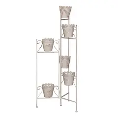 MSA MUEBLES SANTA ANA - PLANTERO PROVENZAL 6 VASIJAS (45 x 45 x 113 cm)