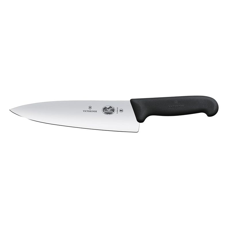 VICTORINOX - Cuchillo Fibrox para trinchar color Negro. Hoja 20 cm. Victorinox
