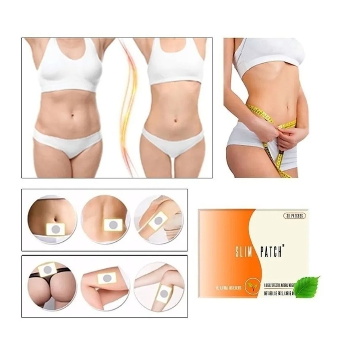SLIM PATCH - 60 Parches Slim Patch 100% Natural - Adelgazantes