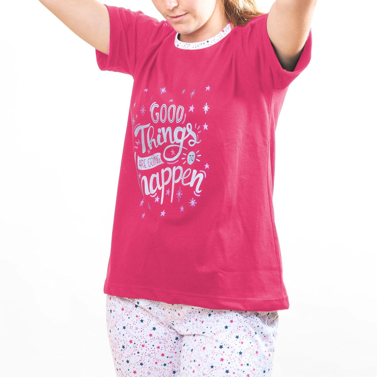 KARMY - PIJAMA ALGODÓN CORTO MUJER ESTAMPADO