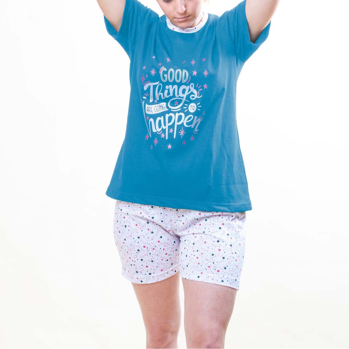 KARMY - PIJAMA ALGODÓN CORTO MUJER ESTAMPADO