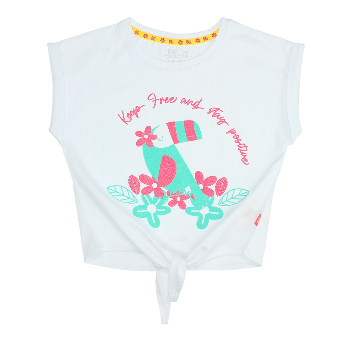 BUBBLE GUMMERS - POLERA NIÑA BUBBLEGUMMERS ELEVATED NATURE WHITE