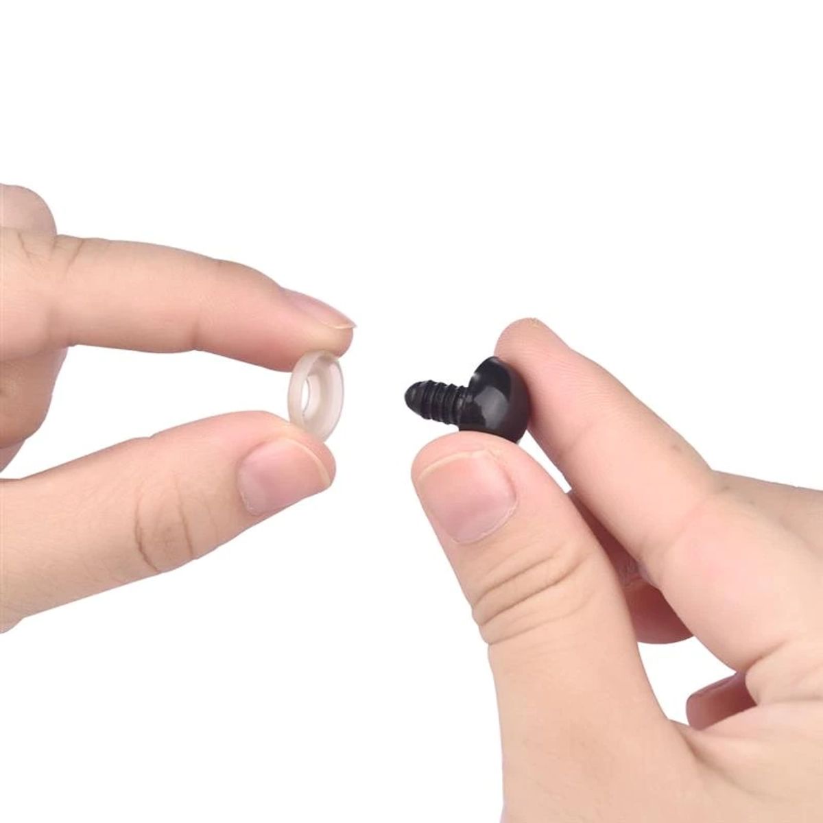 GENERICO - 12 ojos de seguridad 8mm Negros amigurumis (6 pares)