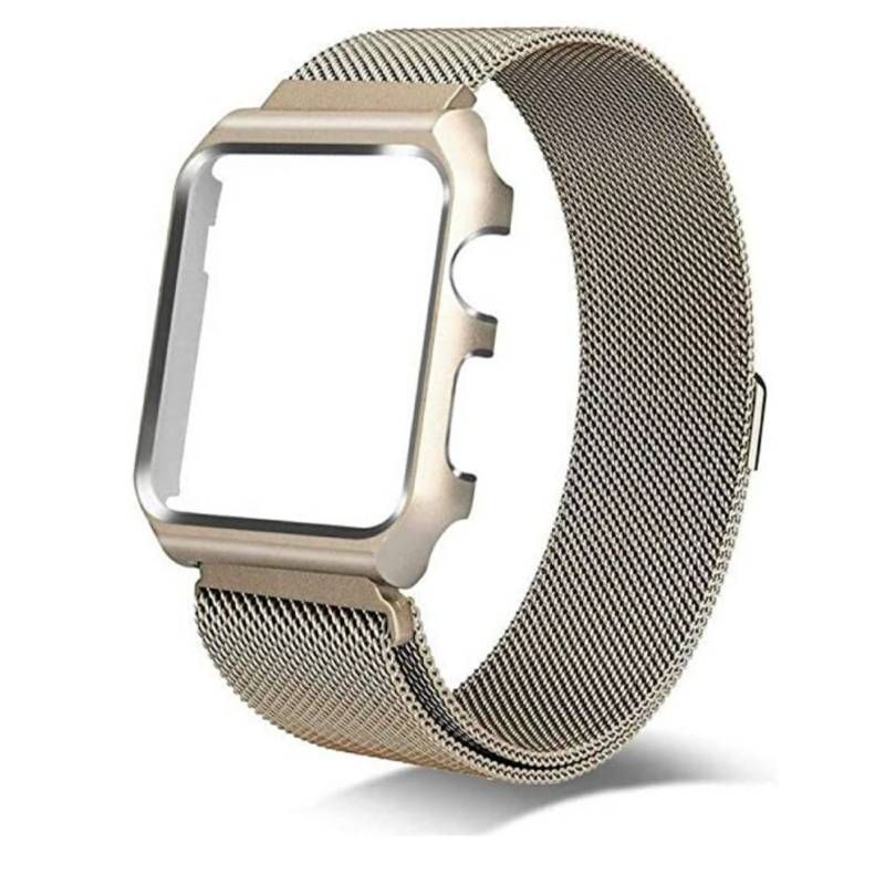 GENERICO - CORREA METALICA MAS CASE PARA APPLE WATCH 38MM