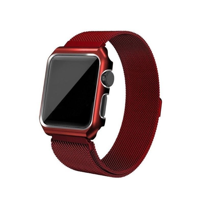 GENERICO - CORREA METALICA MAS CASE PARA APPLE WATCH 38MM
