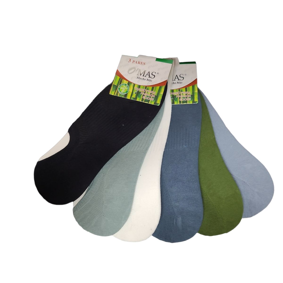 GARSIL - 6 Pares De Calcetas Tobilleras  Cortas Con Algodon y Bambu Para Hombre