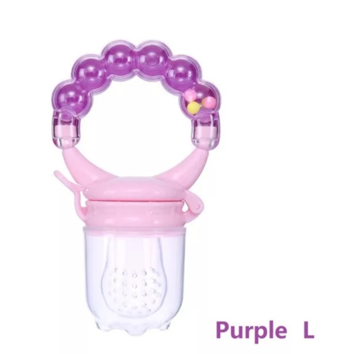 COCHOLITO KIDS - Chupete De Silicona Para Frutas Con Sonajero Bebés