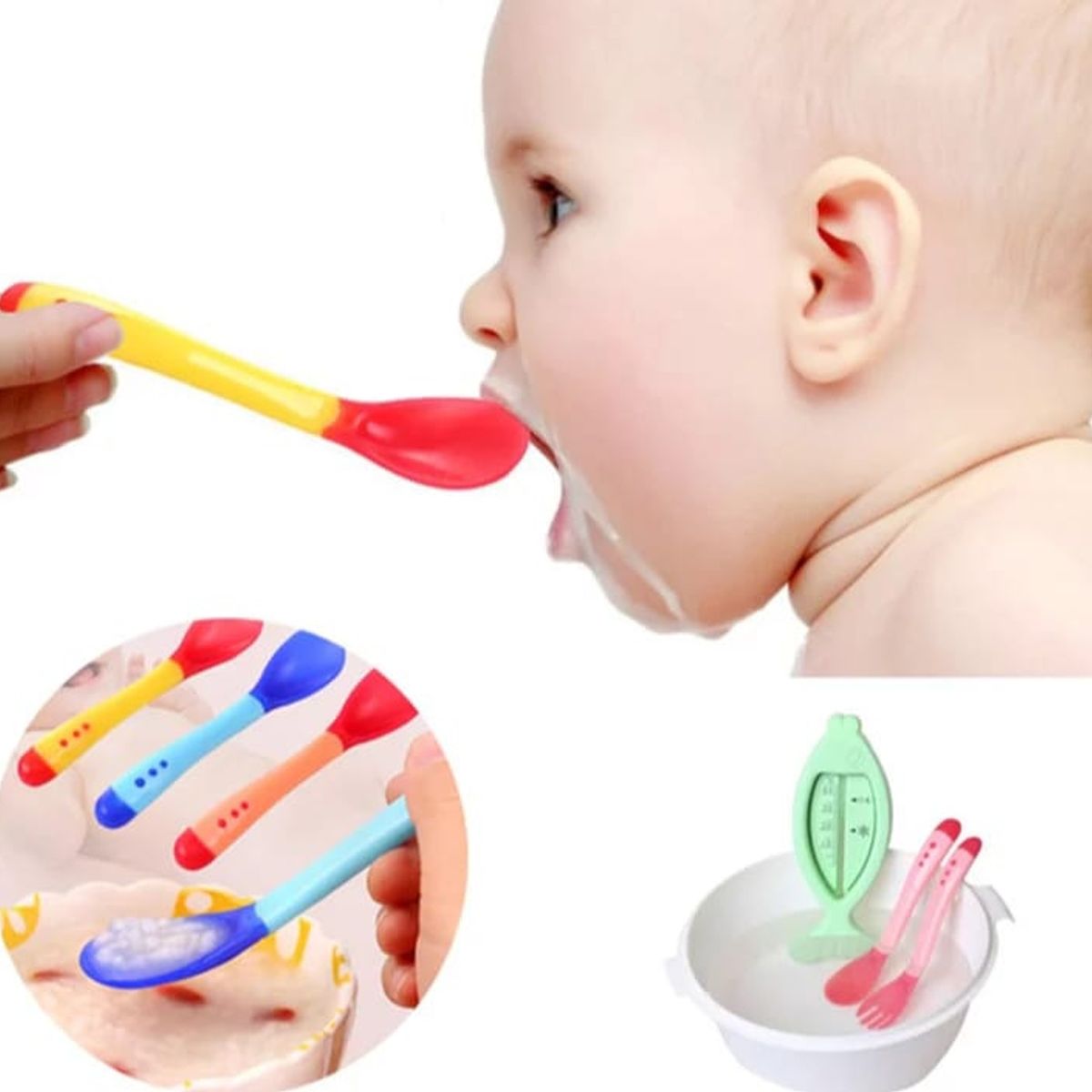 COCHOLITO KIDS - Set De Utensilios De Comer Para Bebes Cuchara Y Tenedor